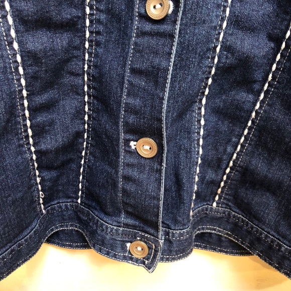 Blue Denim Jacket w/ White Trim Alfred Dunner - Picture 5 of 9